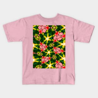 Cute Tropical Flower Pattern Kids T-Shirt